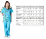 CONTRAST MOCK WRAP SCRUB SET - Image 2