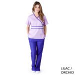 CONTRAST MOCK WRAP SCRUB SET - Image 5