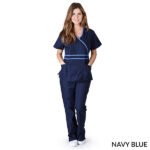CONTRAST MOCK WRAP SCRUB SET - Image 6