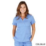 ULTRASOFT MOCK WRAP SCRUB TOP (STYLE# 8115) - Image 5