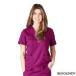 ULTRASOFT CROSS OVER MOCK WRAP SCRUB TOP (STYLE# 8119) - Image 4