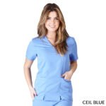 ULTRASOFT CROSS OVER MOCK WRAP SCRUB TOP (STYLE# 8119) - Image 5