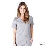 ULTRASOFT CROSS OVER MOCK WRAP SCRUB TOP (STYLE# 8119) - Image 6
