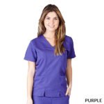 ULTRASOFT CROSS OVER MOCK WRAP SCRUB TOP (STYLE# 8119) - Image 7