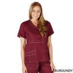 SUPER SOFT, COMFORT STRETCH MOCK WRAP TOP - Image 4
