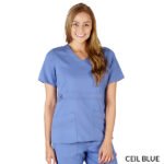 SUPER SOFT, COMFORT STRETCH MOCK WRAP TOP - Image 5