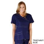 SUPER SOFT, COMFORT STRETCH MOCK WRAP TOP