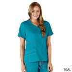 SUPER SOFT, COMFORT STRETCH MOCK WRAP TOP - Image 8