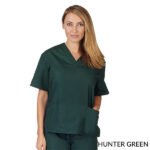 UNISEX SOLID V-NECK SCRUB TOP - Image 7