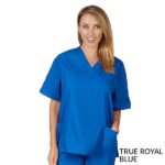 UNISEX SOLID V-NECK SCRUB TOP - Image 8