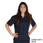 PETITE UNISEX SOLID V-NECK SCRUB TOP - Image 3