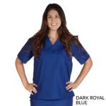 PETITE UNISEX SOLID V-NECK SCRUB TOP