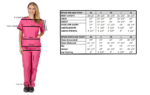 WOMENS CONTRAST SCALLOP SCRUB SET - Image 2