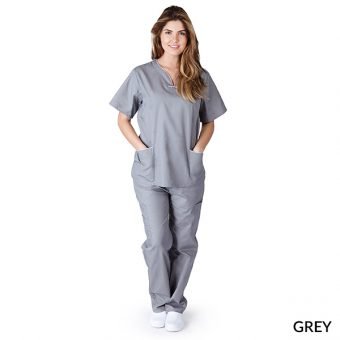 WOMENS CONTRAST SCALLOP SCRUB SET