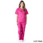 WOMENS CONTRAST SCALLOP SCRUB SET - Image 5