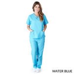 WOMENS CONTRAST SCALLOP SCRUB SET - Image 6