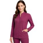 Women's Ultra Soft Stretch Front Zip Warm-Up Scrub Jacket ( STYLE# 5200 ) - Image 25
