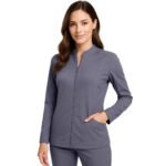 Women's Ultra Soft Stretch Front Zip Warm-Up Scrub Jacket ( STYLE# 5200 ) - Image 15