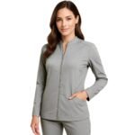 Women's Ultra Soft Stretch Front Zip Warm-Up Scrub Jacket ( STYLE# 5200 ) - Image 16