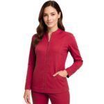 Women's Ultra Soft Stretch Front Zip Warm-Up Scrub Jacket ( STYLE# 5200 ) - Image 18