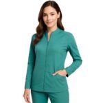 Women's Ultra Soft Stretch Front Zip Warm-Up Scrub Jacket ( STYLE# 5200 ) - Image 19
