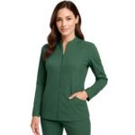 Women's Ultra Soft Stretch Front Zip Warm-Up Scrub Jacket ( STYLE# 5200 ) - Image 20