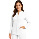 Women's Ultra Soft Stretch Front Zip Warm-Up Scrub Jacket ( STYLE# 5200 ) - Image 23
