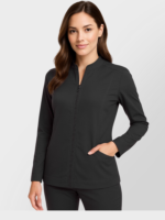 Women's Ultra Soft Stretch Front Zip Warm-Up Scrub Jacket ( STYLE# 5200 ) - Image 3
