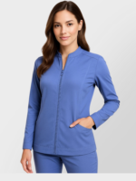 Women's Ultra Soft Stretch Front Zip Warm-Up Scrub Jacket ( STYLE# 5200 ) - Image 5