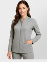 Women's Ultra Soft Stretch Front Zip Warm-Up Scrub Jacket ( STYLE# 5200 ) - Image 7