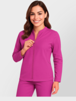Women's Ultra Soft Stretch Front Zip Warm-Up Scrub Jacket ( STYLE# 5200 ) - Image 8