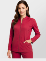 Women's Ultra Soft Stretch Front Zip Warm-Up Scrub Jacket ( STYLE# 5200 ) - Image 9
