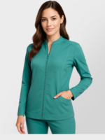 Women's Ultra Soft Stretch Front Zip Warm-Up Scrub Jacket ( STYLE# 5200 ) - Image 10