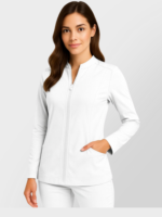 Women's Ultra Soft Stretch Front Zip Warm-Up Scrub Jacket ( STYLE# 5200 ) - Image 13