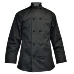 Long Sleeve Chef Coat Knot Button Chef Coat-Easy-Care Twill (STYLE# 1032) - Image 3