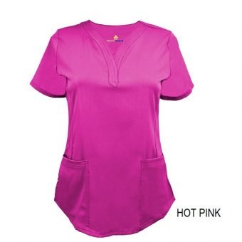 M&M SCRUBS Women's Ultra Soft Stretch Drop-Neck 2 Pocket Scrub Top (STYLE# 8200)