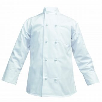 Long Sleeve Chef Coat Knot Button Chef Coat-Easy-Care Twill (STYLE# 1032)