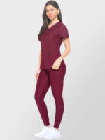 Women's Jogger Scrub Set V-Neck Ultra Stretch Jogger Scrub Top and Pant - Image 6