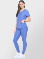 Women's Jogger Scrub Set V-Neck Ultra Stretch Jogger Scrub Top and Pant - Image 7