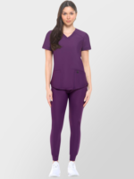 Women's Jogger Scrub Set V-Neck Ultra Stretch Jogger Scrub Top and Pant - Image 9
