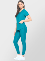 Women's Jogger Scrub Set V-Neck Ultra Stretch Jogger Scrub Top and Pant - Image 11